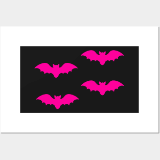 Bats Tile (Hot Pink) Posters and Art